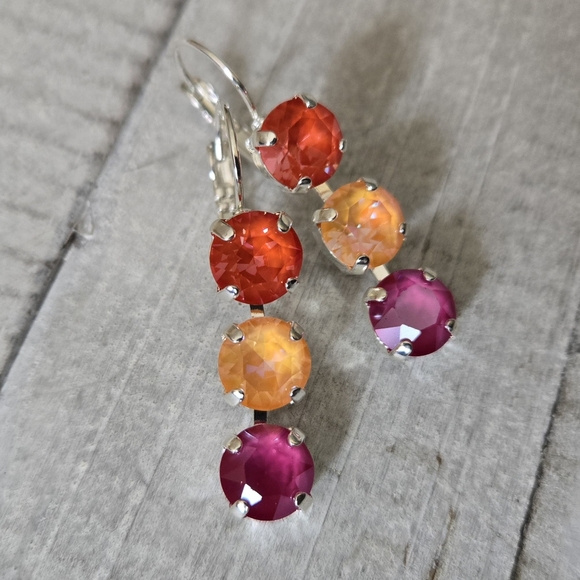 Austrian Crystal Earrings in Silver - Picture 11 of 11